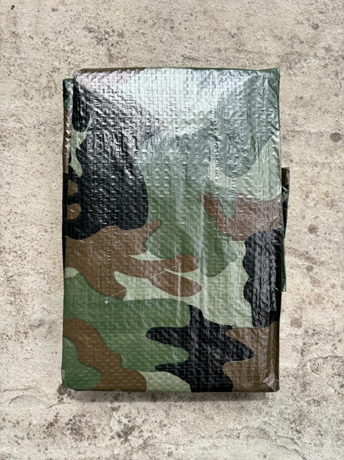 Camouflage Pattern Tarpaulin 80gsm - 2.4m x 1.8m - Pack of 20